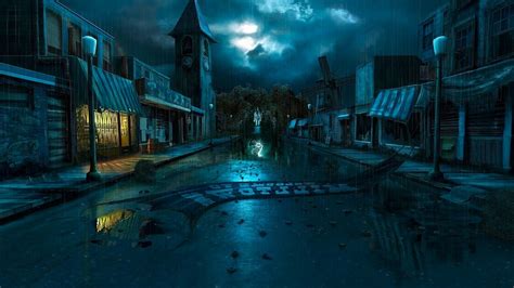 Download Lightning Cloud Church Street Light Night Fantasy Dark