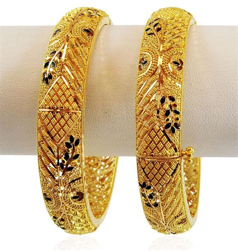 22k Meenakri Gold Kada 1pc Baka17332 Bangles Kadas