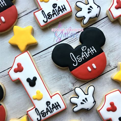 Mickey Mouse 1st Birthday Party Iced Sugar Cookies — The Iced Sugar Cookie