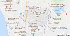 Map of Andheri East, Mumbai, Maharashtra, India | Map, Lake, Dhirubhai ...