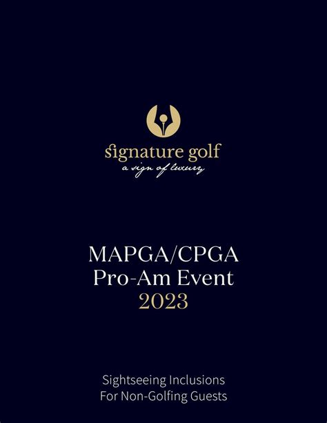 Mapgacpga Pro Am Non Golfer Itinerary 2023 By Flipsnack