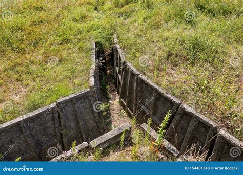 Military Trench With Concrete Walls Stock Photo Image Of Trench