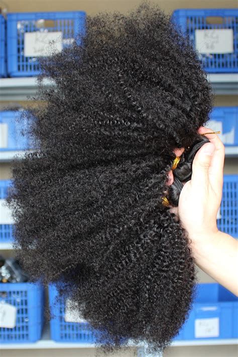 Virgin natural curly bulk hair; Natural Color Malaysian Virgin Hair Afro Kinky Curly Hair ...