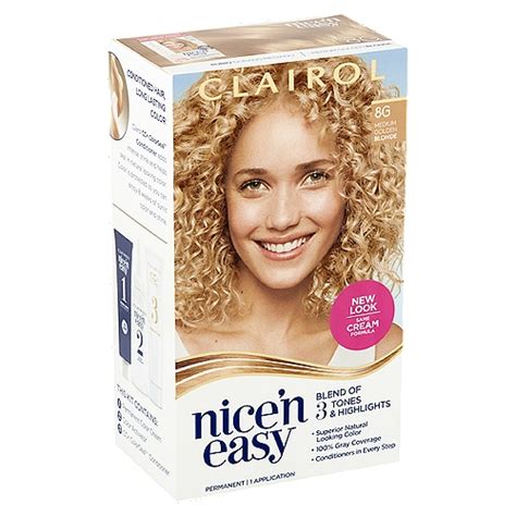 Clairol Nice N Easy 8g Medium Golden Blonde Permanent Haircolor 1 Application