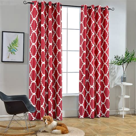 Red Pattern Curtains Free Patterns