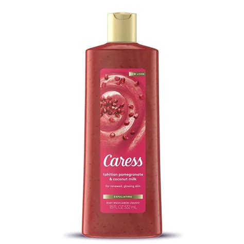 Caress Exfoliating Body Wash Tahitian Pomegranate And Coconut Milk Or