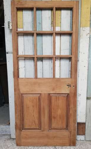 Db0670 A Reclaimed Teak Internal External Door With Panels For Glass