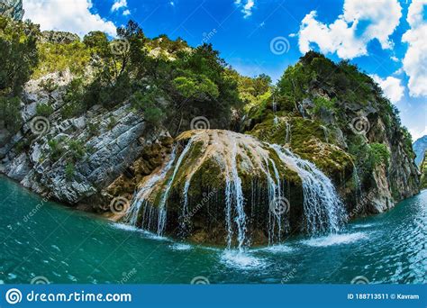 The Azure Waterfall On The Wall Stock Image Image Of Merkantur