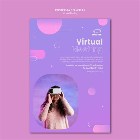 Free Psd Meeting On Virtual Reality Poster Template