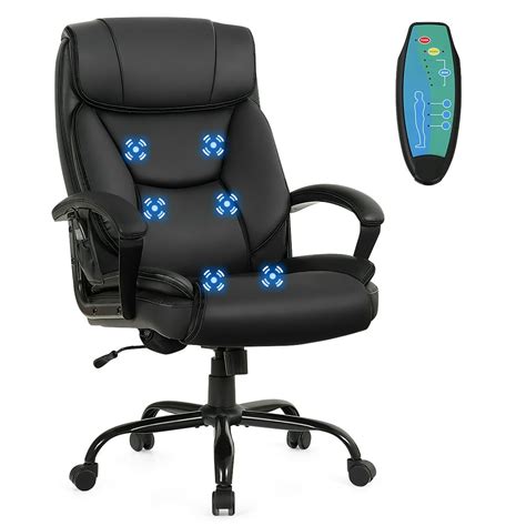 Costway Big And Tall 500lb Massage Office Chair E Xecutive Pu Leather Computer Desk Chair