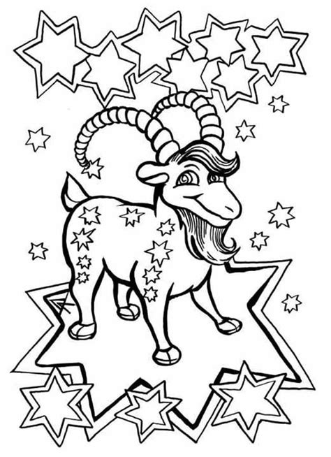 Capricorn Zodiac Coloring Pages Раскраски Знаки зодиака Зодиак