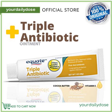 Equate First Aid Triple Antibiotic Ointment Infection Protection 1 Oz