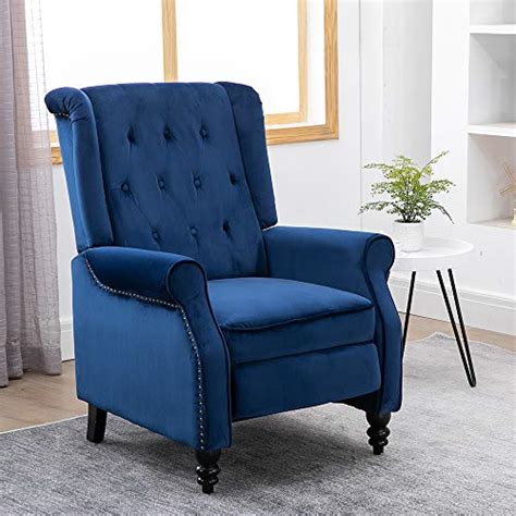 Not your grandfather's armchair, these tartan armchairs are super comfortable, come in many upholstery color patterns, but all are ultimately plaid. HomeSailing Single Living Room Recliner Chair Navy Blue ...