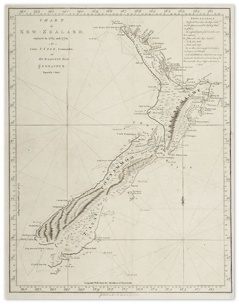 An Old Map Of New Zealand