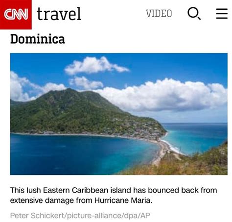 Cnn Travel Features Dominica As One Of 20 Best Places To Visit In 2020