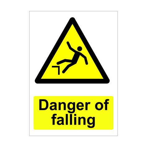 Danger Of Falling Sign Warning Signage Health And Safety