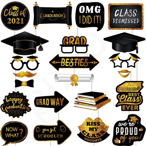 Buy Graduation Photo Booth Props 2021 Graduation Party Supplies And