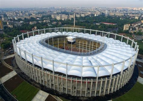 The stadium was built on the same site of qemal stafa demolished in june 2016. National Arena Stadium Bucharest - stroyone.com
