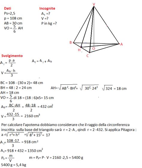 Problemi Di Geometria Solida Piramide Terza Media Fourgi