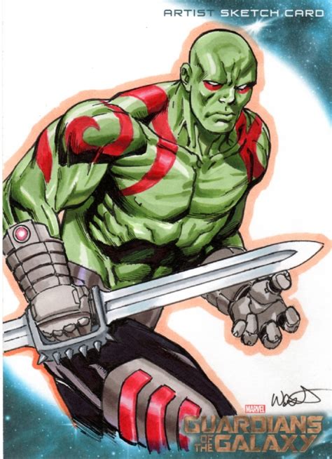 Drax In Kevin Wests Rittenhouse Archives Sketch Cards Comic Art