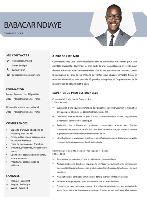 Exemple de CV Commercial & Conseils de Rédaction