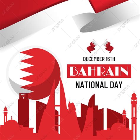 Bahrain National Day Red Creativity Social Media Post Template Download