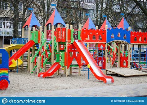 Extra Large Bright Colorful Playground Stock Photo Image Of