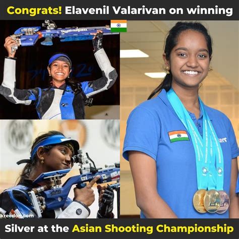 congratulations indian shooter elavenil valarivan wins the silver medal at the asian shooting