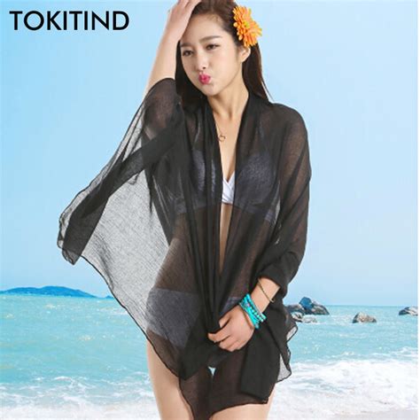 Tokitind Free Shipping Sexy Beach Cover Up Womens Sarong Summer Bikini Cover Ups Wrap Pareo