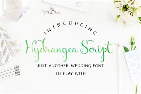 Hydrangea Script Wedding Font Script Fonts Creative Market