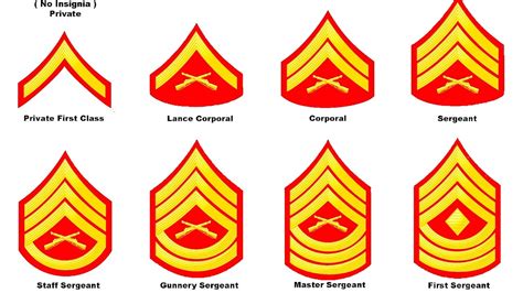 United States Marine Corps Rank Insignia Marine Choices