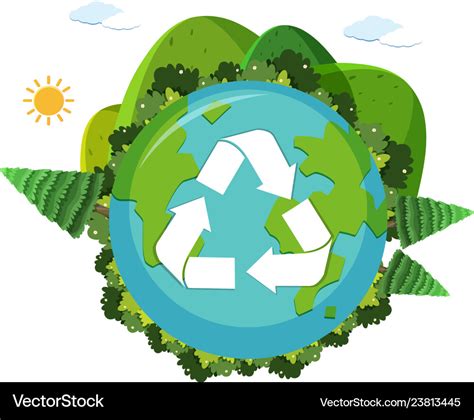 An Earth Recycle Logo Royalty Free Vector Image