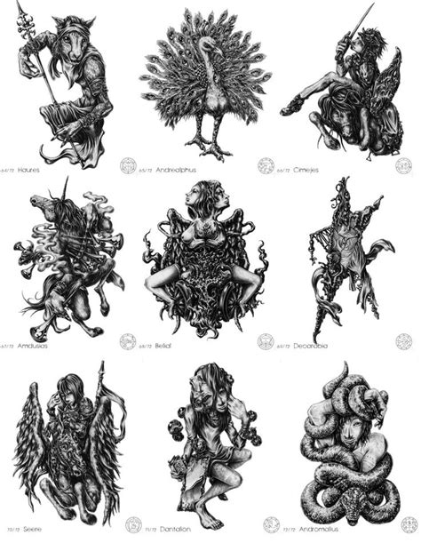 Mirusoup Omg Illustrations Of The 72 Demons Featured In The Lesser