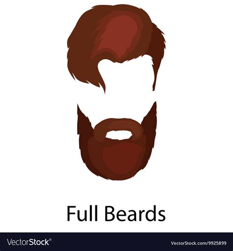 Men Cartoon Hairstyles With Beards And Mustache Vector Image