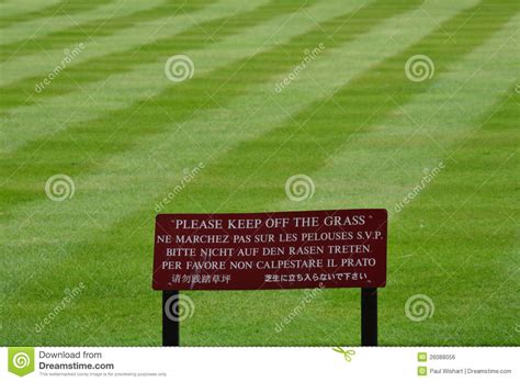 A blade of grass relies on the generous support of people like you investing in the revolutionary social justice potential of art. Keep of the grass sign stock photo. Image of park, lawn ...