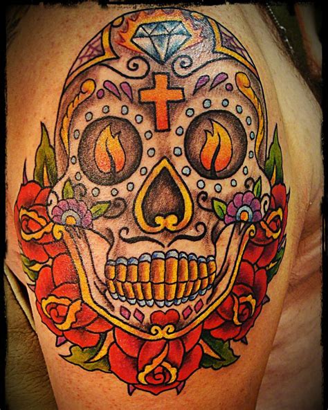 Best Sugar Skull Tattoo Designs Meaning