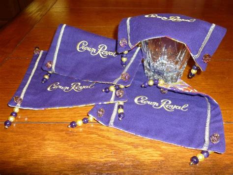 Crown Royal Bags With Print Design On Back Side Purple Gold Etsy In 2021 Crown Royal Bags