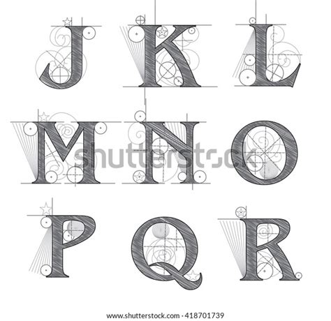 Architectural Letters Design Vector Illustration Stock Vector Royalty