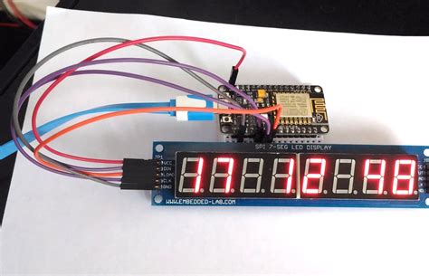Max7219 Serial Seven Segment Displays For Esp8266 Embedded Lab