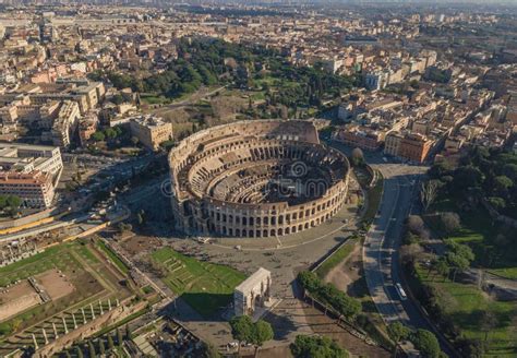Aerial View Of Colosseum Stock Image Image Of Roma 108007741