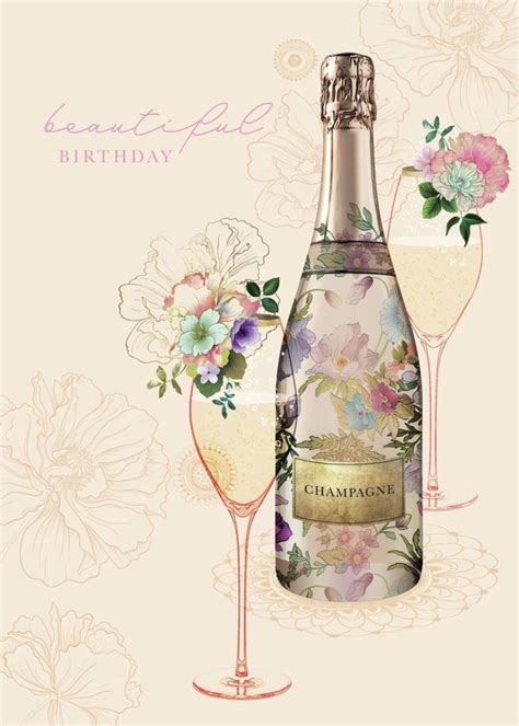 A Champagne Toast Lovely~ Stay Beautiful And In High Spirits Pun