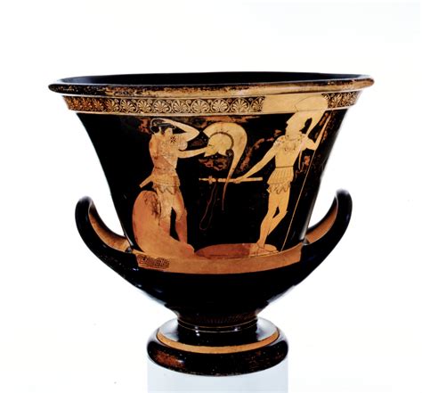 Attributed To The Kleophrades Painter Terracotta Calyx Krater Bowl For Mixing Wine And Water