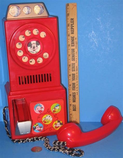 Mcm Vtg Toy Pay Phone The Mickey Mouse Club Disney Characters 1950s