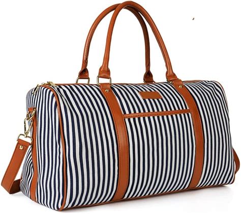 Women Weekend Bag Large Canvas Travel Duffel Tote Holdall For Women