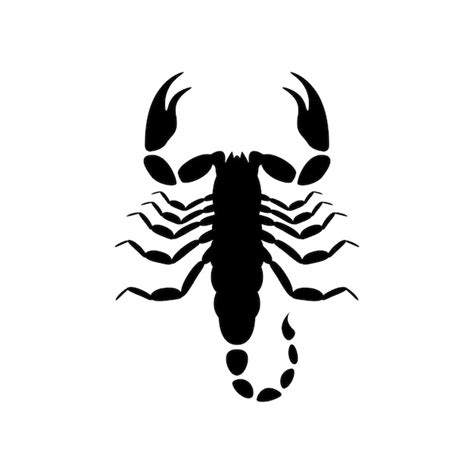 Premium Vector Black Silhouette Of Scorpion Dangerous Venomous