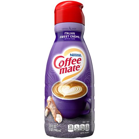 Coffee Mate Non Dairy Liquid Coffee Creamer Italian Sweet Cr´me 32