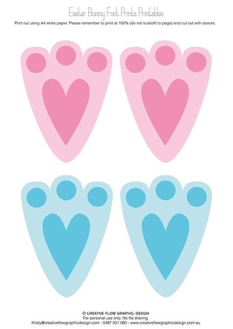 Pin by muse printables on printable patterns at patternuniverse com. Free Printable - Easter Bunny Foot Prints! | Dino toppers for Phinn | Pinterest | Bunnies ...