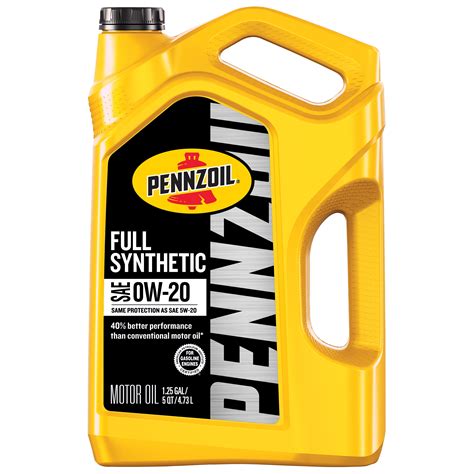 Pennzoil Full Synthetic 0w 20 Motor Oil 5 Quart
