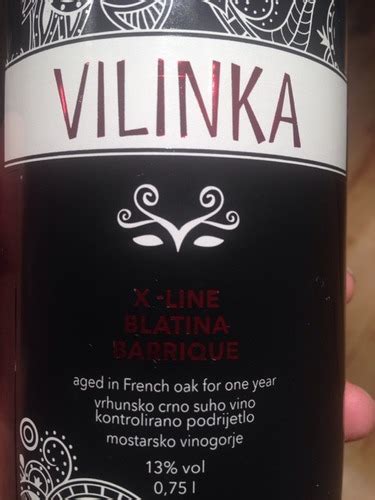 Vilinka X Line Blatina Barrique Vivino