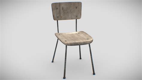 old school chair download free 3d model by facetheedge [328ef4d] sketchfab